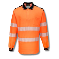 T184 L/S PW3 Hi-Vis Cotton Polo Shirt